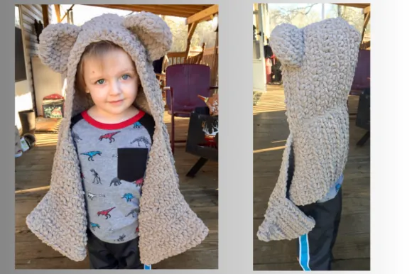 Bear Hooded Scarf
