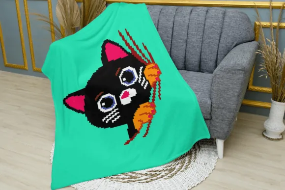Black Cat C2C Crochet Bcorlanket Pattern