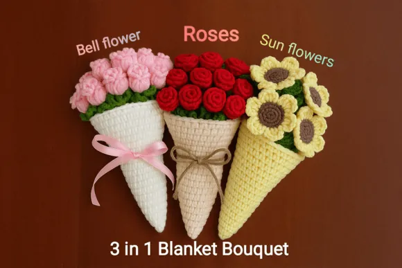 Blanket Bouquet Crochet Pattern Bundle