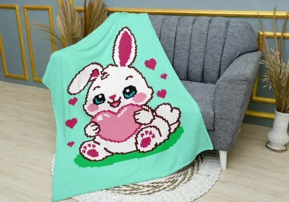 Bunny C2C Crochet Blanket Pattern
