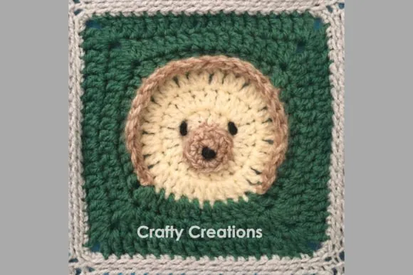 Hedgehog Granny Square Crochet Pattern