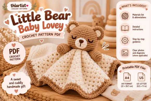 Little Bear Baby Lovey Crochet Pattern