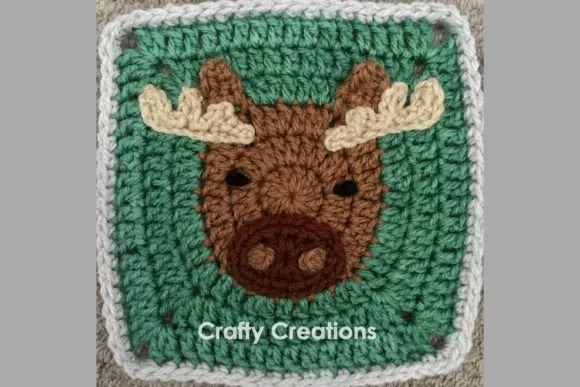 Moose Granny Square Crochet Pattern