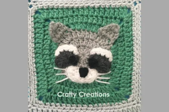 Raccoon Granny Square Crochet Pattern