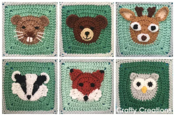 Woodland Animal Blanket Crochet Pattern