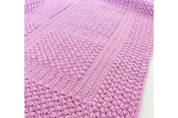 Woven Squares Crochet Baby Blanket